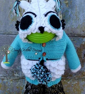 Juno the Owl Crochet Baby Cardigan