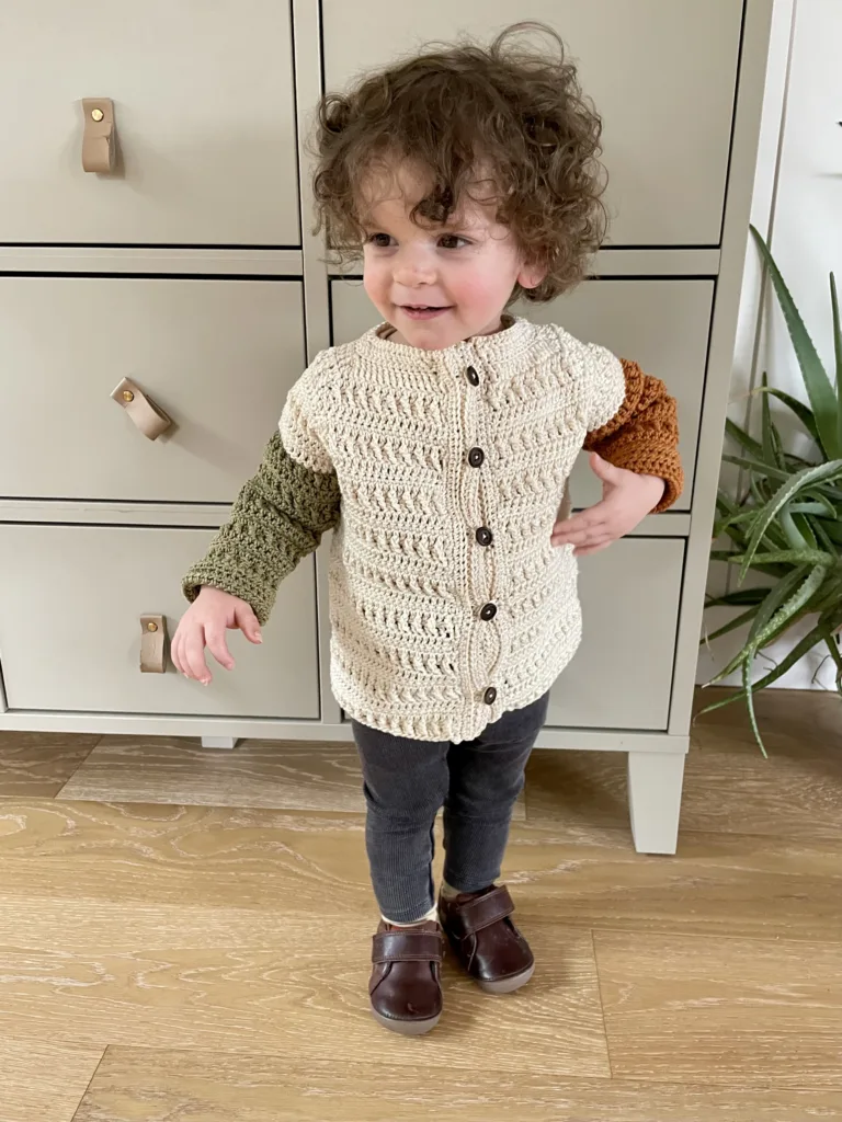 boy in cardigan